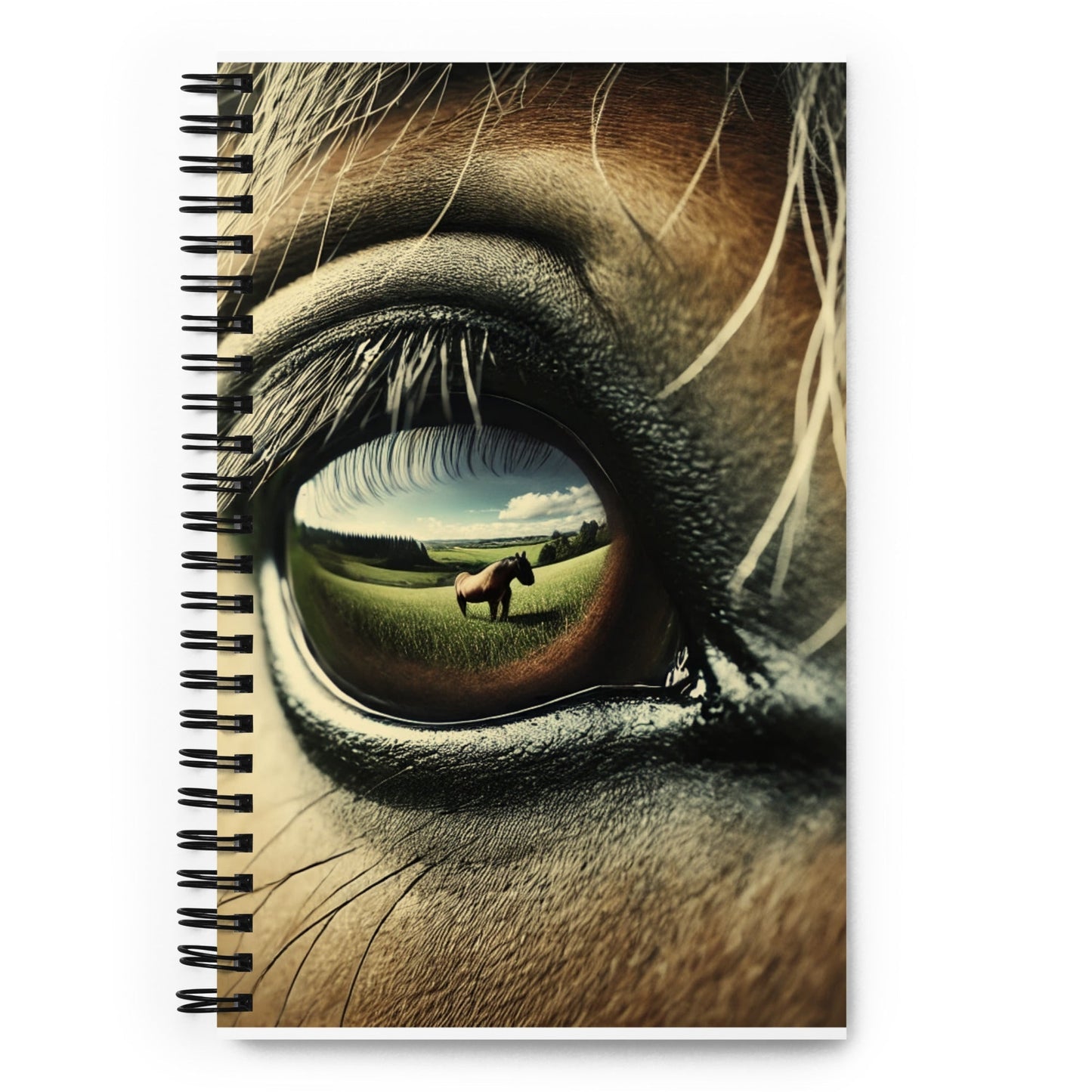 Spiral notebook With Beautiful Picture Of Horse Eye!!!!!
