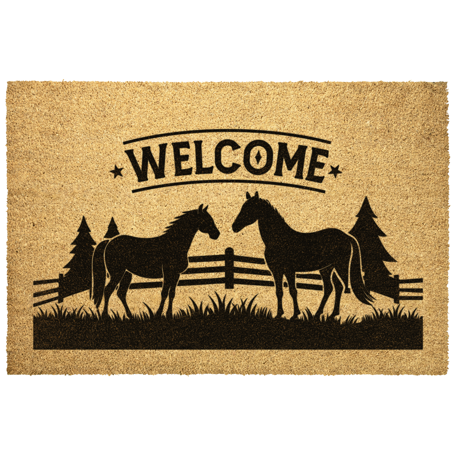 Customizable Doormat With Beautiful Stable Scene!!