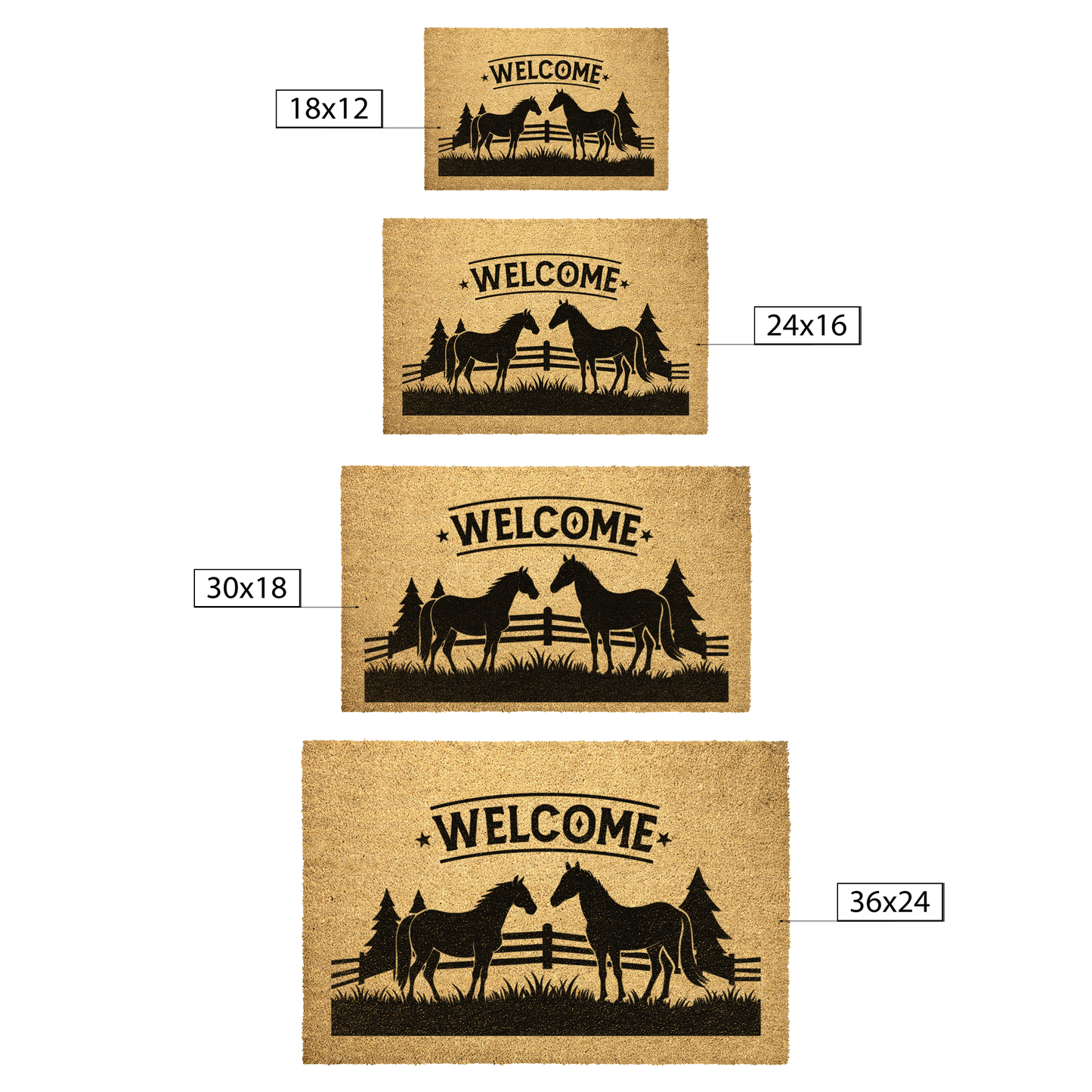 Customizable Doormat With Beautiful Stable Scene!!