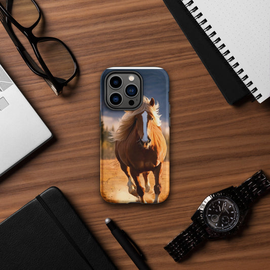 Tough Case for iPhone® With Galloping Palomino Horse!!!